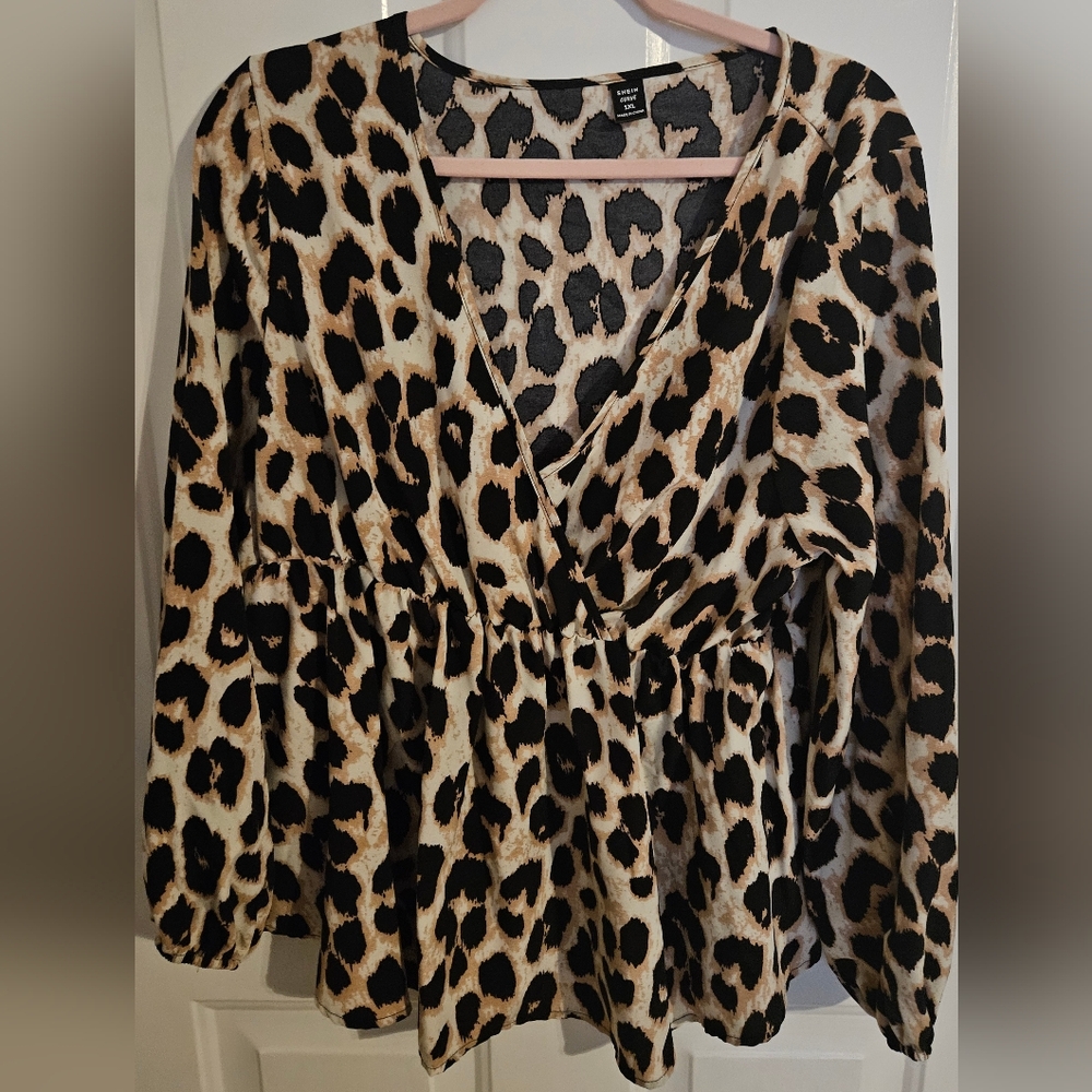 SHEIN Animal Print Blouse